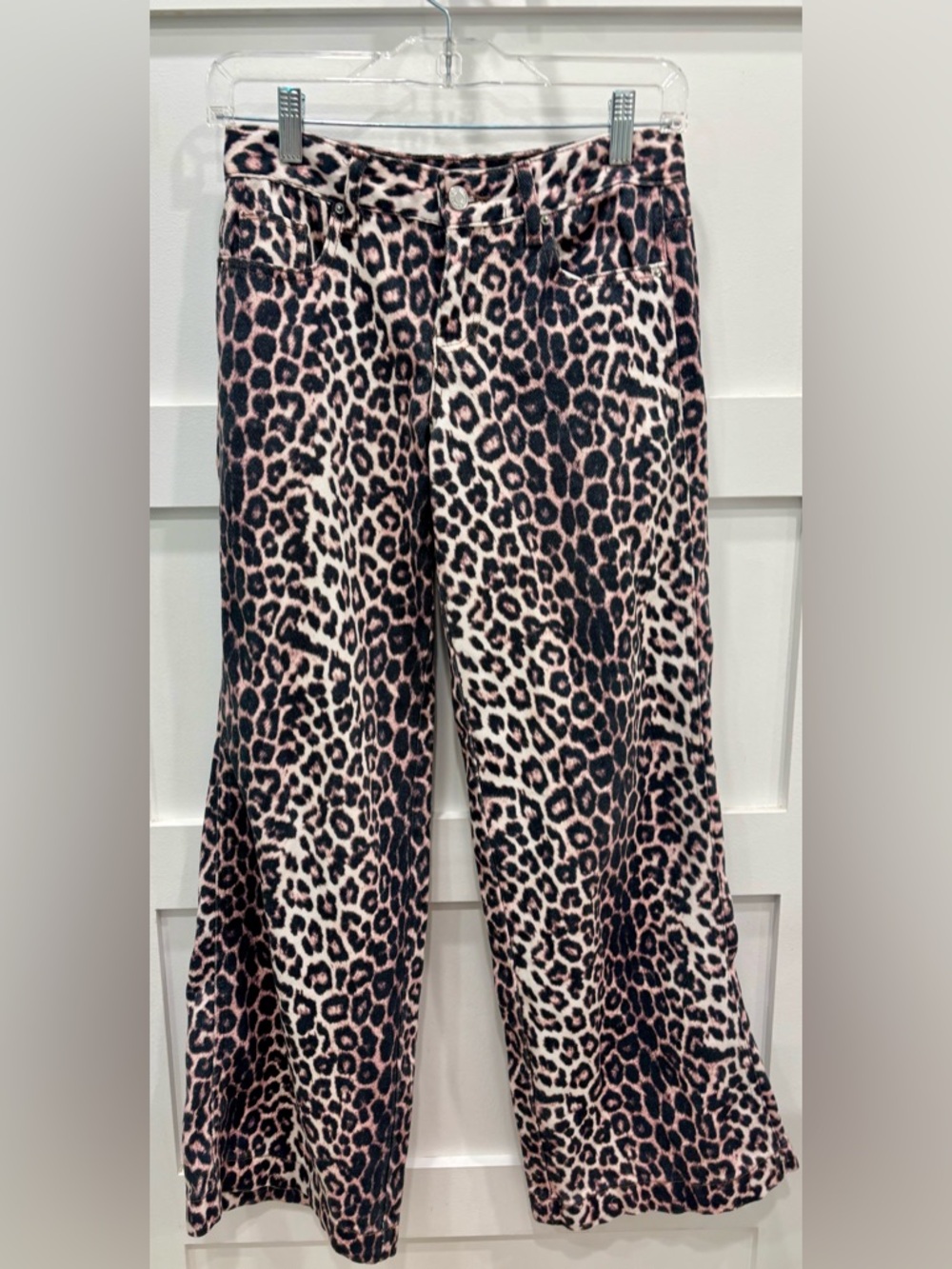 Pacific Sunwear Brown and Black Leopard Casey Low Rise Baggy Jeans